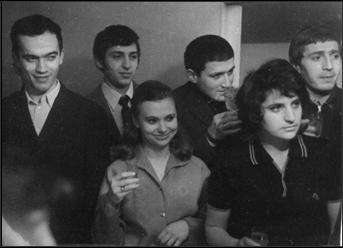 Крайний справа &mdash; Лёва Рудерман (Минск, октябрь 1971)